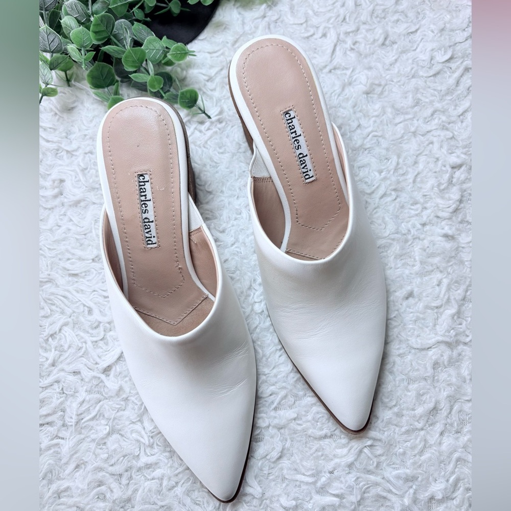 Charles David Elsie Low Heel Mules Size 8